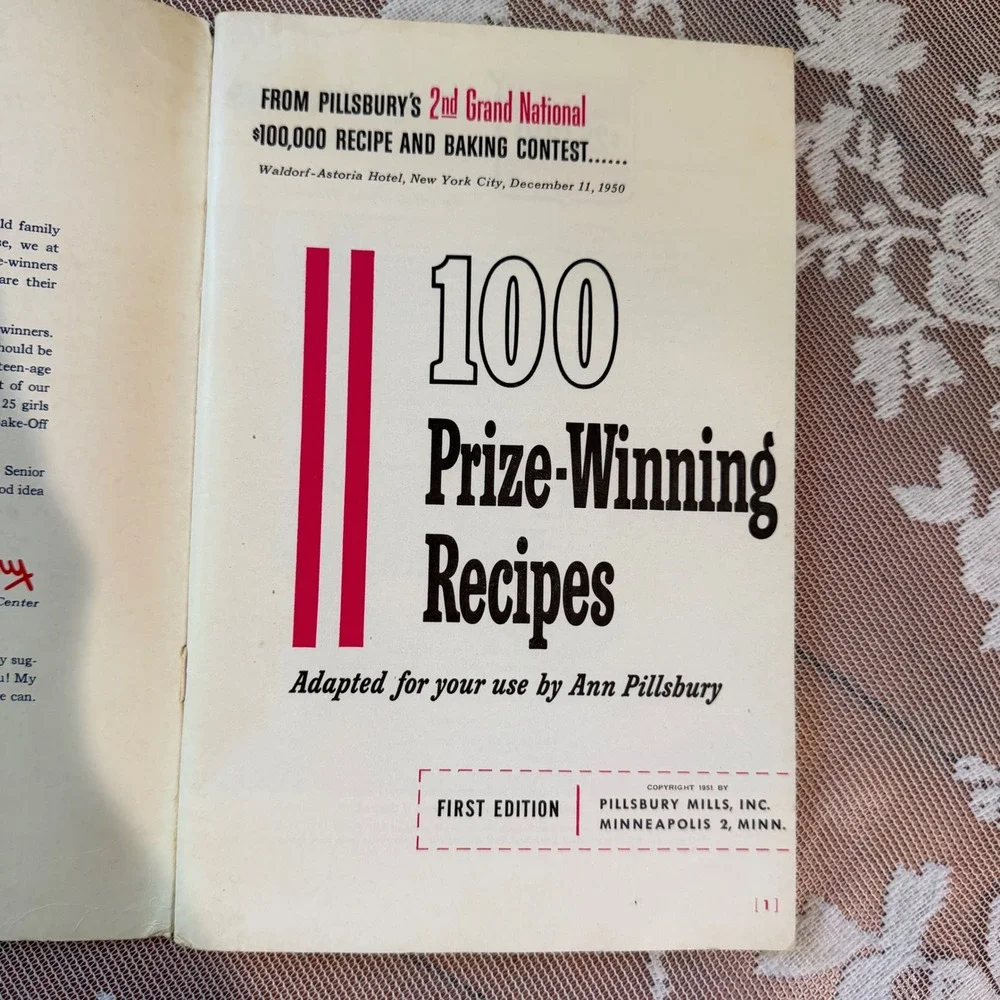 Pillsbury 2nd Grand National 100 Prize-Winning Recipes 1951 1st Ed Cookbook Good